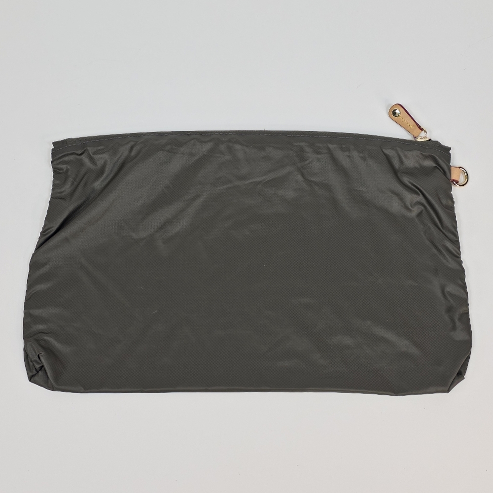 MZ Wallace Bag Insert Accessory Pouch 12"x8" Gray Olive Detachable Zip Case - Picture 6 of 8
